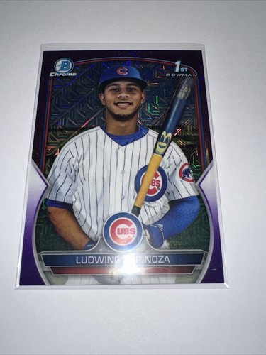 2023 Topps Bowman Chrome Precepts Ludwing Espinoza Purple Mojo 121/299 Cubs - Picture 2 of 7