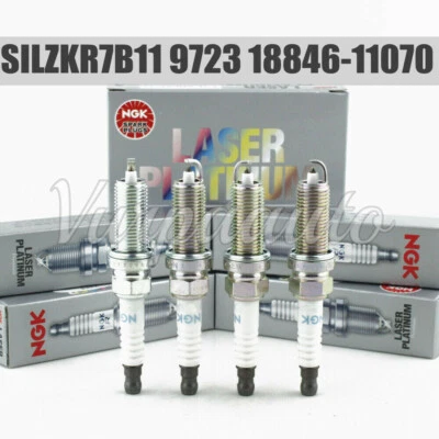 4X NGK Laser Iridium Spark Plug 9723 For Hyundai Elantra Kia L4-2.4L SILZKR7B11 - Image 1 of 4