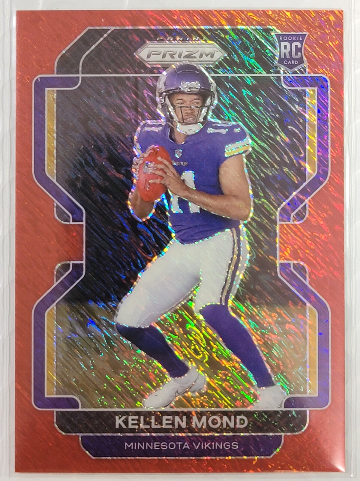 2021 Prizm Kellen Mond RC /35 Red Shimmer #351 Minnesota Vikings