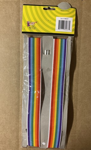 2008 Forum Novelties Men's Suspender Evil Clown Multicolor Item #60237 Rainbow - Picture 3 of 5