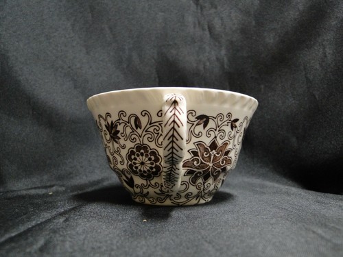 Mason's Bow Bells Brown, Flowers & Scrolls: Cup & Saucer Set, 2 1/4" Tall - Picture 5 of 12