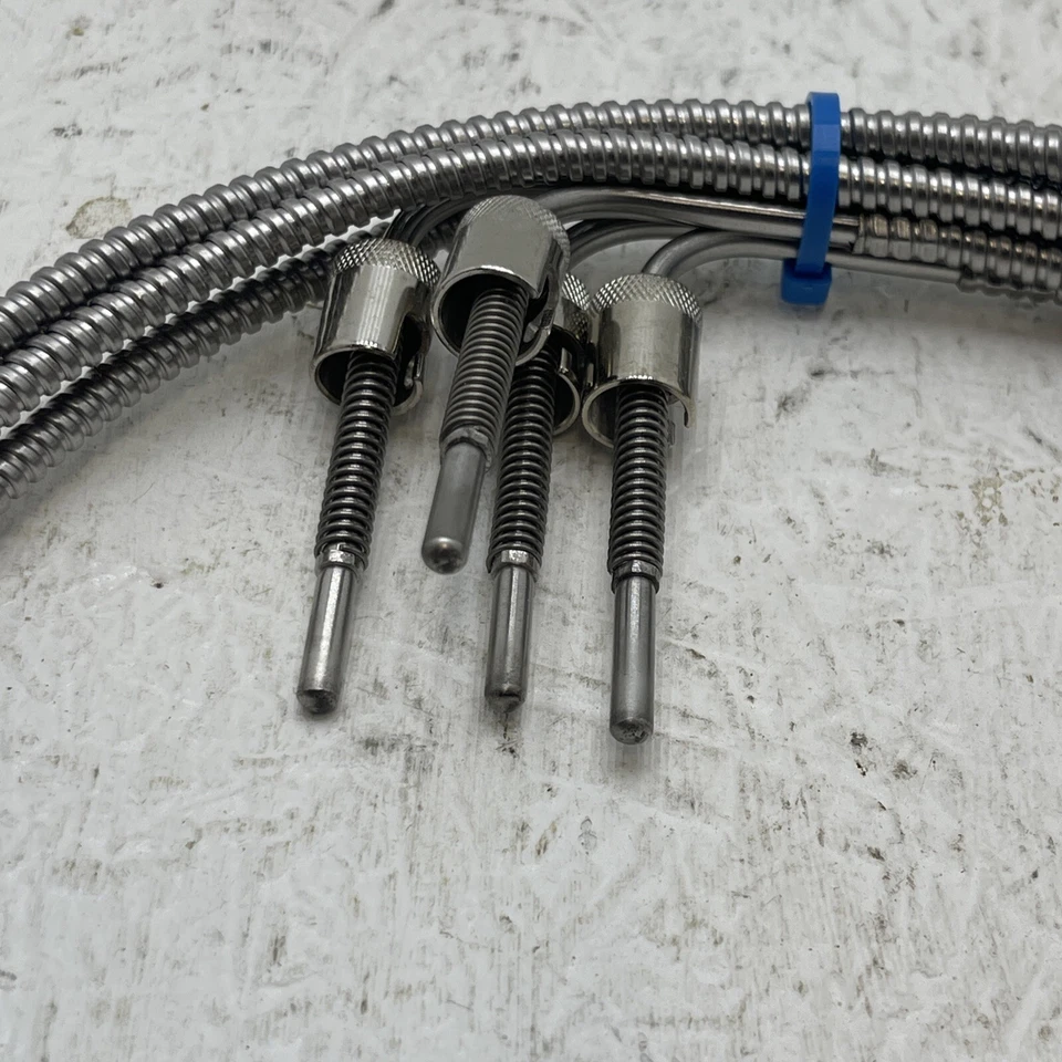 (Qty. 4) 90 Degree Bent Thermocouple Spring Loaded and RTD Sensor w/4' Cable - Image 2 of 3