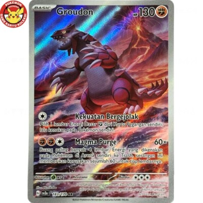 Groudon SV3s 183/170 AR IR Art Rare Raging Surf Pokemon TCG