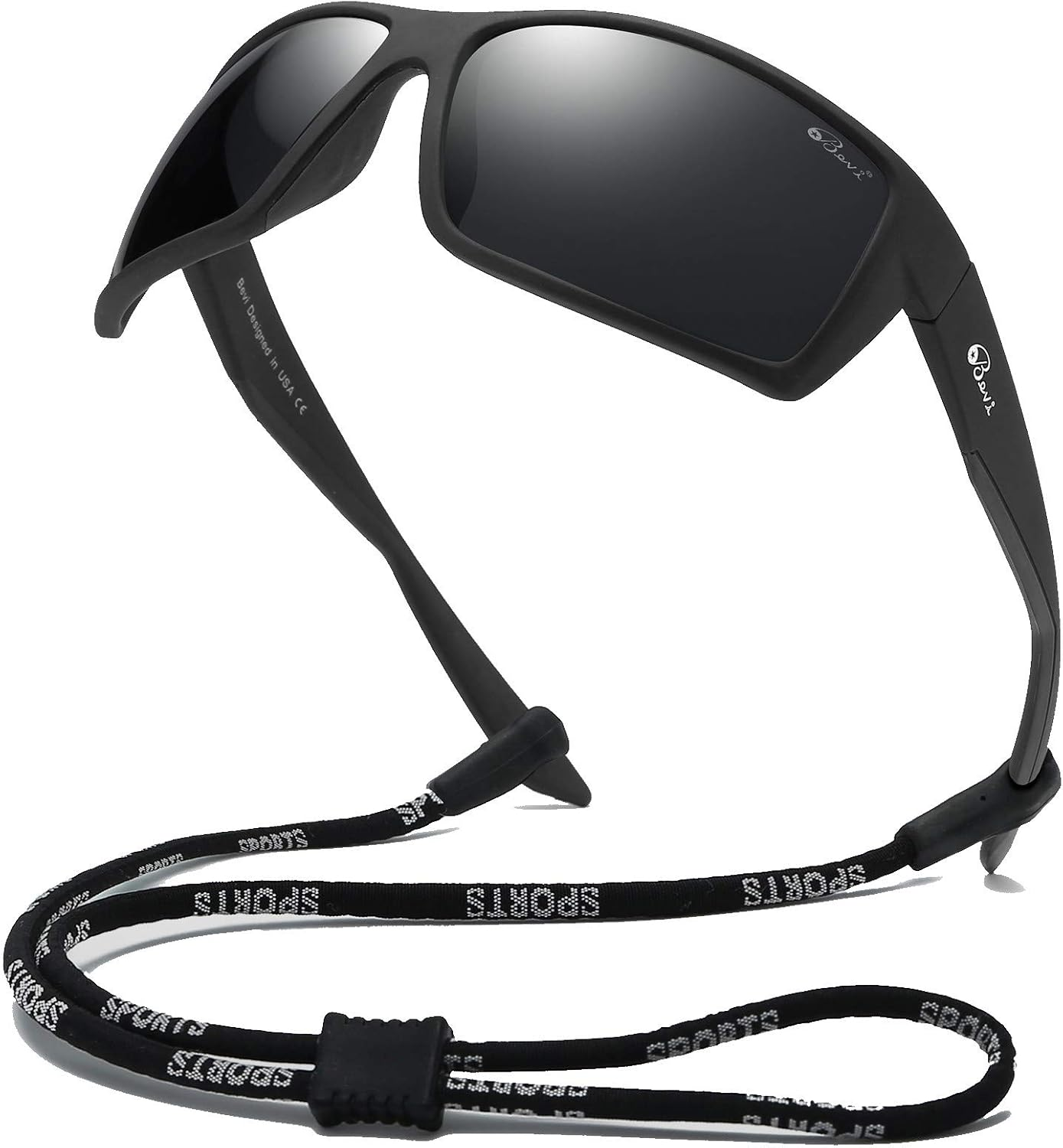 Sports Sunglasses Polarized Lens/Tr 90 Frame with Spring Hinges Glasses for Men