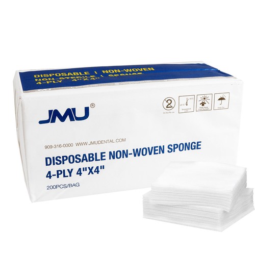 Almohadillas de gasa dental JMU 4"x4" 4 capas toallitas médicas no tejidas esponjas cuadradas - Imagen 14 de 20