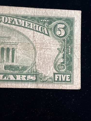 1929 $5 HAZLETON NATIONAL BANK HAZLETON PA NATIONAL CURRENCY Ch# 4204 - Picture 7 of 7