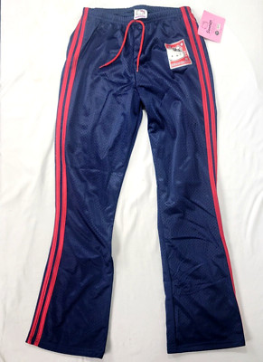 Sanrio Hello Kitty Girl's Navy Blue Red Mesh Long Pants NEW NOS 2002 Size 16 XL