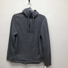 All In Motion Mens Hoodie Sweatshirt Gray Fleece 1/2 Zip Pocket Drawstring S New