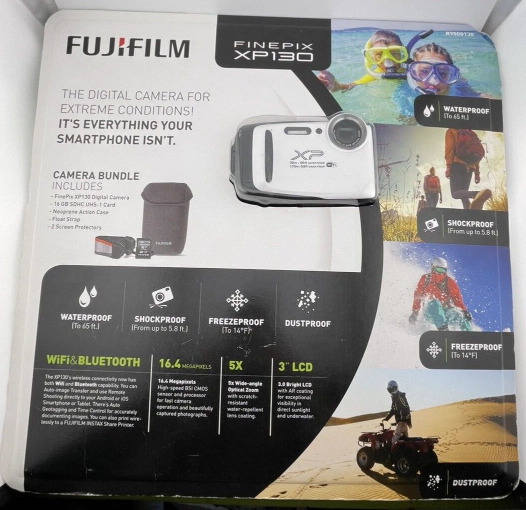 Fujifilm Finepix XP130 Digital Camera Waterproof WIFI 16.4MP 5x