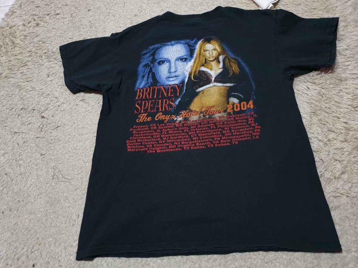 Britney Spears Tour 2004 Tシャツ XL Rare Vintage Genuine 2004 Britney Spears The Onyx Hotel Tour T