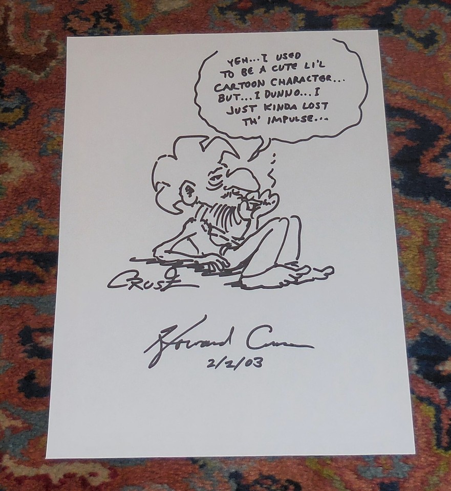 HOWARD CRUSE - BAREFOOTZ ORIGINAL SKETCH - GAY COMIX LEGEND - RARE - LOOK! Comic Art