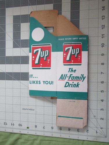7-UP Cardboard Quart Carrier