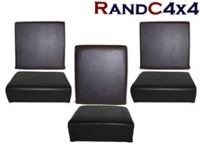 Land Rover Series 2 2a 3 Standard Black Vinyl Front Seat Set Base + Cushion 4305