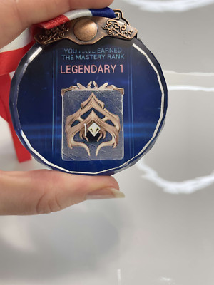 WARFRAME ''LEGENDARY 1'' Solid Glass Medal Award for Legendary Rank In Fitted Box 