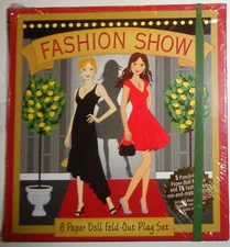 FASHION SHOW : a paper doll fold-out play set by Heather Zschock. Brand New 2009