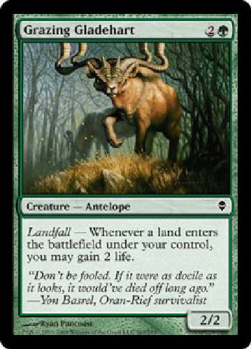 GRAZING GLADEHART X4 4 4X Zendikar MTG Magic the Gathering Cards DJMagic - Picture 1 of 1