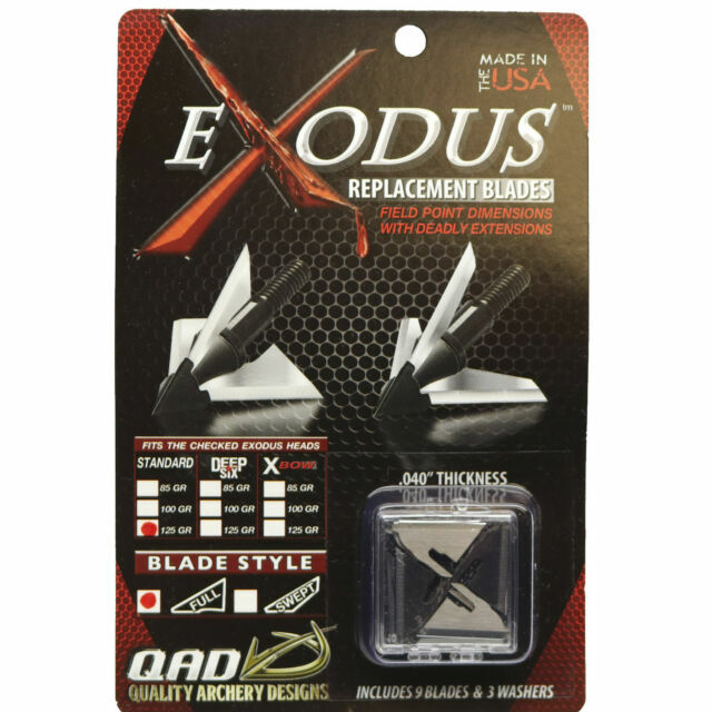 QAD Exodus Replacement Blades for 125g Full Blade Broadhead for sale