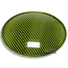 7.87" (200mm) Lime Green Carbon Fiber Speaker Subwoofer Dust Cap