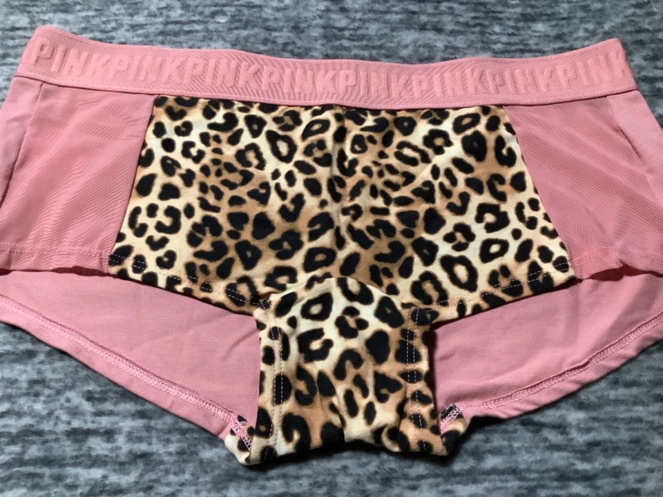 Victoria's Secret Rosa Leopardo Malla Niño Bragas Begonia L Raro Nuevo en Paquete Foto 2 de 4