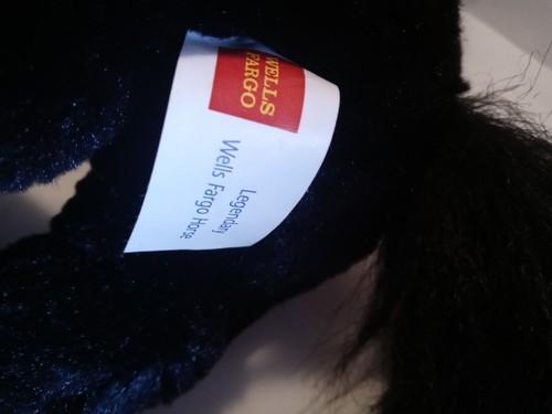 "Pony de peluche Wells Fargo Legendary Horse 14"" negro blanco" - Imagen 4 de 5