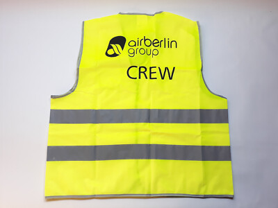 AIR BERLIN Airline 2x 5x 10x 50x 100x Warnweste XL Cockpit Pilot CabinCrew *NEU*