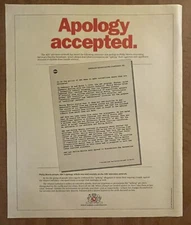 1995 ABC Day One Apology To Philip Morris Nicotine Manipulation 90s Print Ad