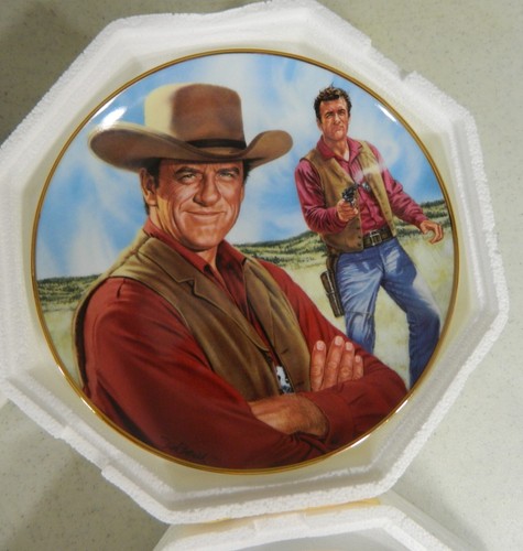 Complete Set of 6 Franklin Mint Gunsmoke Plates (Lot B) - Picture 5 of 11