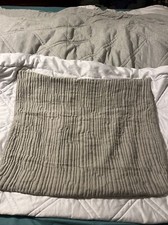 1 Euro Solid Texture Matelass Pillow Sham Hearth Hand with Magnolia Lt gray
