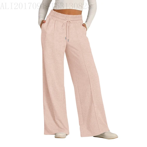Damen Jogginghose mit weitem Bein Unterteil Freizeit Sport Jogging Hose - Bild 31 von 36