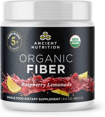 Organic Fiber Powder, Raspberry Lemonade, Soluble Fiber from Acacia & Konjac Roo