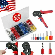 1200X Wire Connectors Cord Crimp Cable Pin End Bootlace Ferrule Terminals Kit