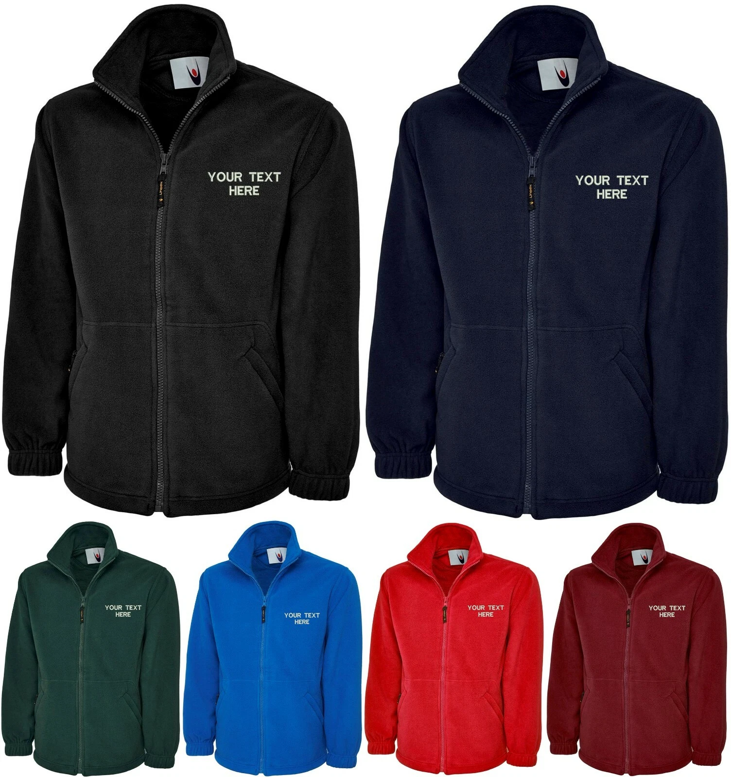 Personalised Embroidered Full Zip Micro Fleece Jacket Your Text Unisex Adult Top
Opens in a new wind
