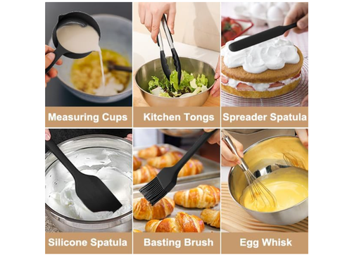27 PCS Microwavable Stainless Steel Mixing Bowl with Lid Set 1.5qt. 3qt. 4.. - Picture 5 of 7