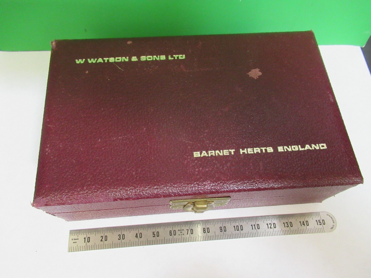 EMPTY W. WATSON & SONS ACCESSORY BOX UK MICROSCOPE PART AS