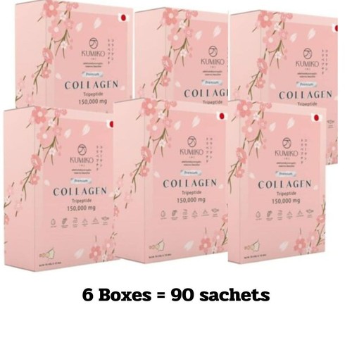 6 X Kumiko Collagen Powder Premium Radiant Skin Brightening Vitamins Smooth Skin - Afbeelding 1 van 11