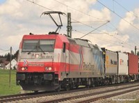 Piko ~E-Lok/Sound Br 185.2 Grenzenlos Rheincargo Vi + 8Pol. Dec. 59066