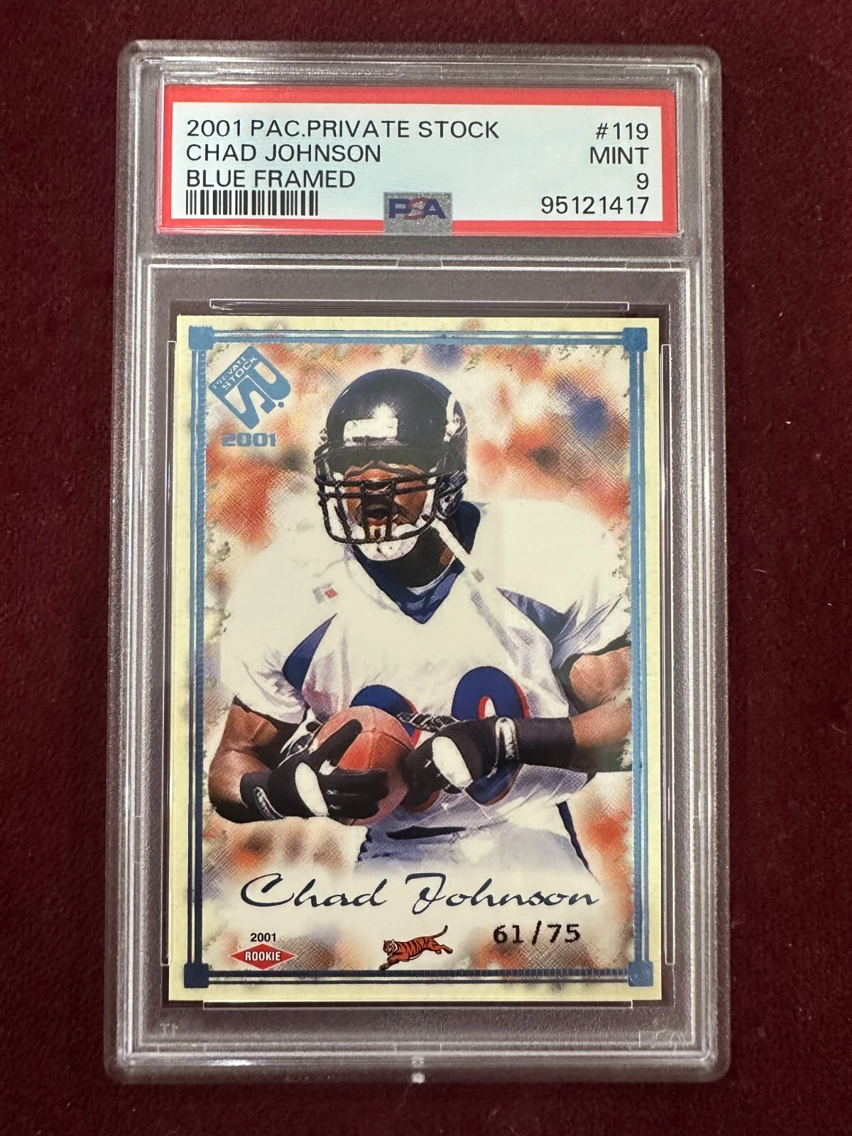 Chad Johnson Pacific Private Stock #119 Blue Framed