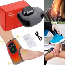 Electric Foot Ankle Massager Pad Vibration Hot Compress Joint Sprain Pain Relief