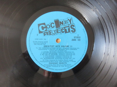 COCKNEY REJECTS Greatest Hits Vol 2 ORIGINAL UK 1ST PRESSING LP