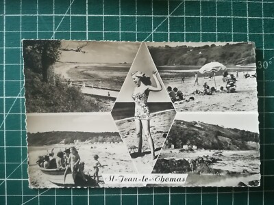 ux334 CPM Multi View um 1950 junge sexy Frau Badeanzug St Jean le Thomas