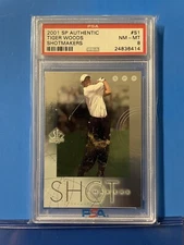 2001 Upper Deck SP Authentic Tiger Woods Shotmakers #S1 PSA 8 NM-MINT