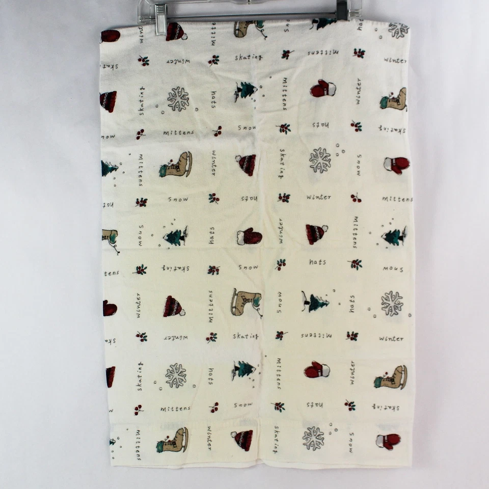 Lot of 3 Craft Pillowcases - 2 Plain White & 1 Holiday Print Fabric - Image 3 of 4