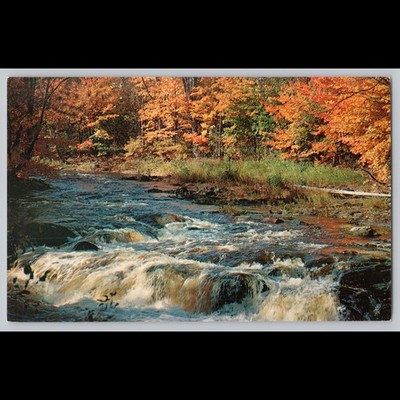 Postcard Rushing Waters Autumn Scene by Camera Clix