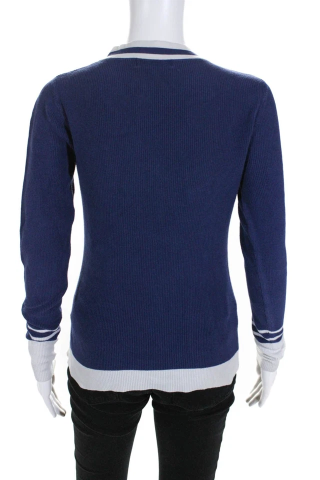 Женский свитер в полоску Slate & Willow Цвет синий Varsity Размер 4 12056902 - Изображение 3 из 4