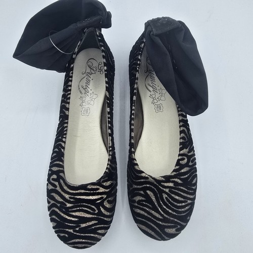 Scarpe Primigi giovani ragazze 35 moda cinturino alla caviglia abito ballerine nero oro - Foto 3 di 8