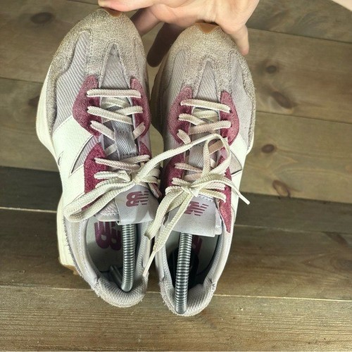 new balance 327 womens size 7 shoes purple athletic running sneakers - Picture 6 of 8