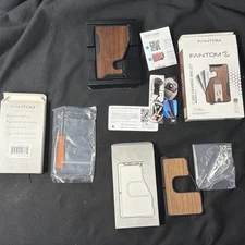 NewFantom X Walnut Real Wallet 5-10 Card Holder comes W/ ID And  Cash Holder NIB