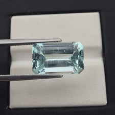 9.5 Ct AQUAMARINE Emerald Cut Stone, AAA Grade HIGH QUALITY Loose Stone Gift