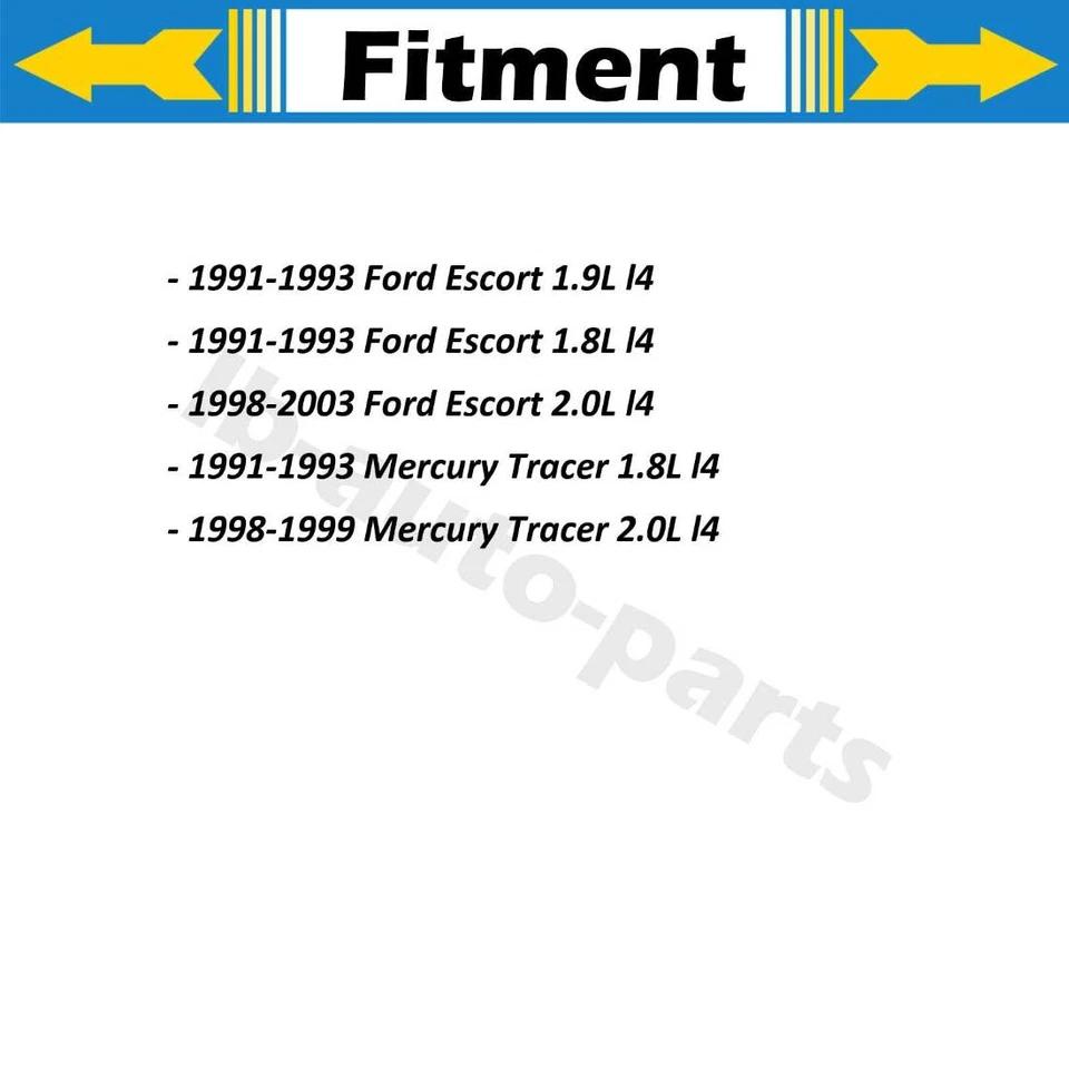 Линия переднего заднего тормозного шланга для Mercury Tracer 1991-1993 Ford Escort 1991-1993 4x - Изображение 2 из 4
