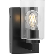 Progress Lighting P300386 Goodwin 8" Tall Bathroom Sconce - Black